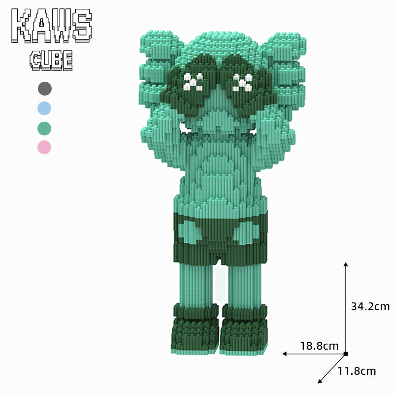 カウズ KAWS Holiday UK 2021:Nanoblock グリーン ナノブロック「342mm」0904-3