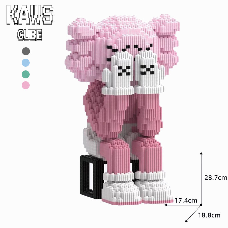 カウズ KAWS Passing Through : Nanoblock ピンク ナノブロック「287mm」0912-1