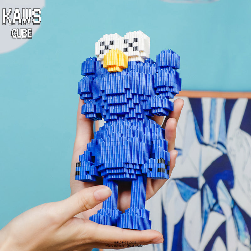 KAWS ブロック Sesame Street :クッキーモンスター ブルー「141mm」 0911-09