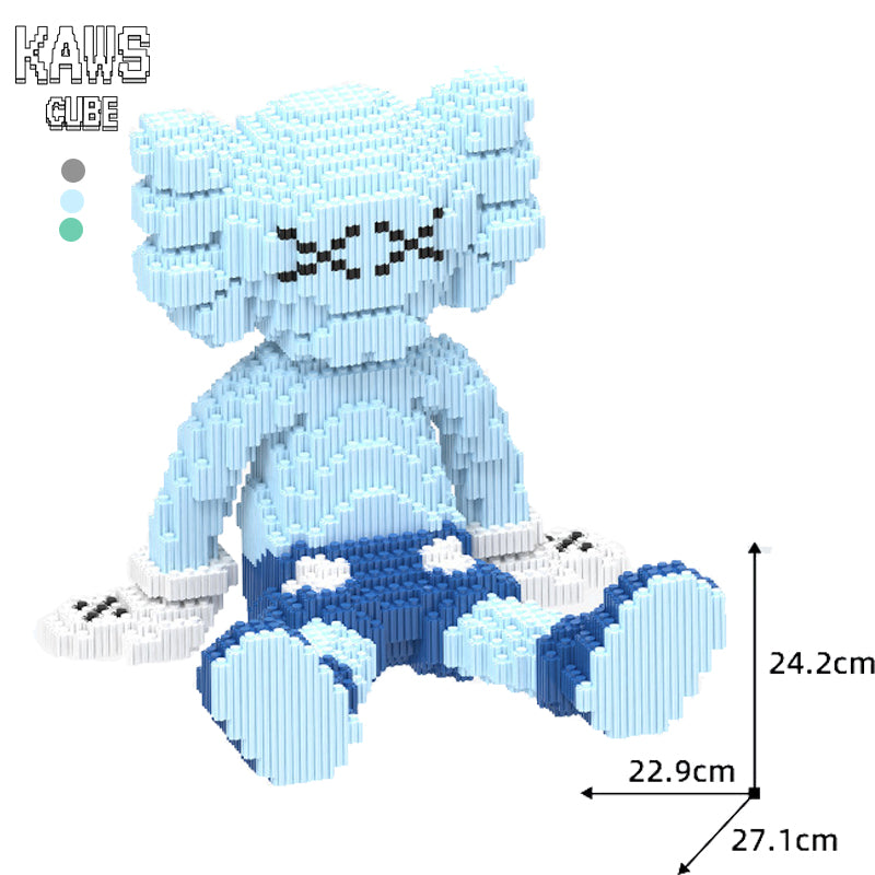 カウズ KAWS HOLIDAY III :Nanoblock ブルー ナノブロック「242mm」0912-01