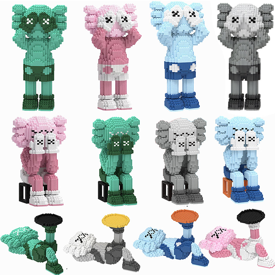 カウズ KAWS Passing Through :Nanoblock グレー ナノブロック「287mm」0904-5