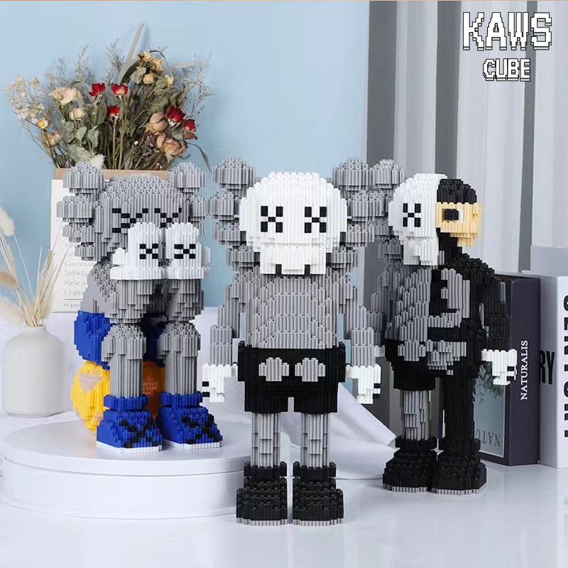 カウズ KAWS Companion Gray : Nanoblock グレー ナノブロック「360mm」0905-7