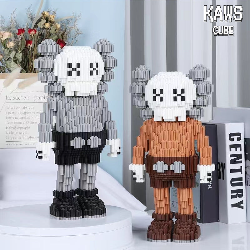 カウズ KAWS Companion Gray : Nanoblock グレー ナノブロック「360mm」0905-7