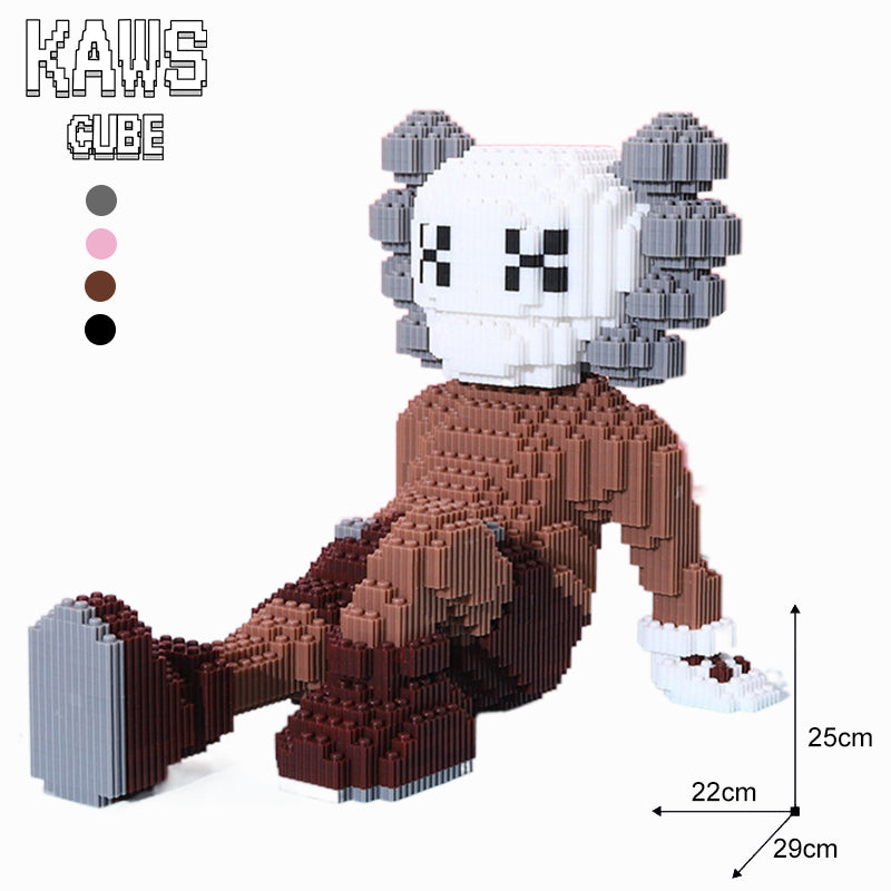 カウズ KAWS HOLIDAY Brown : Nanoblock ちゃいろ ナノブロック「250mm」0905-12