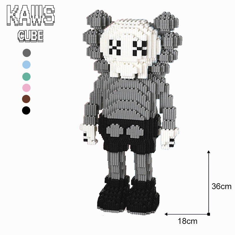 カウズ KAWS Companion Gray : Nanoblock グレー ナノブロック「360mm」0905-7