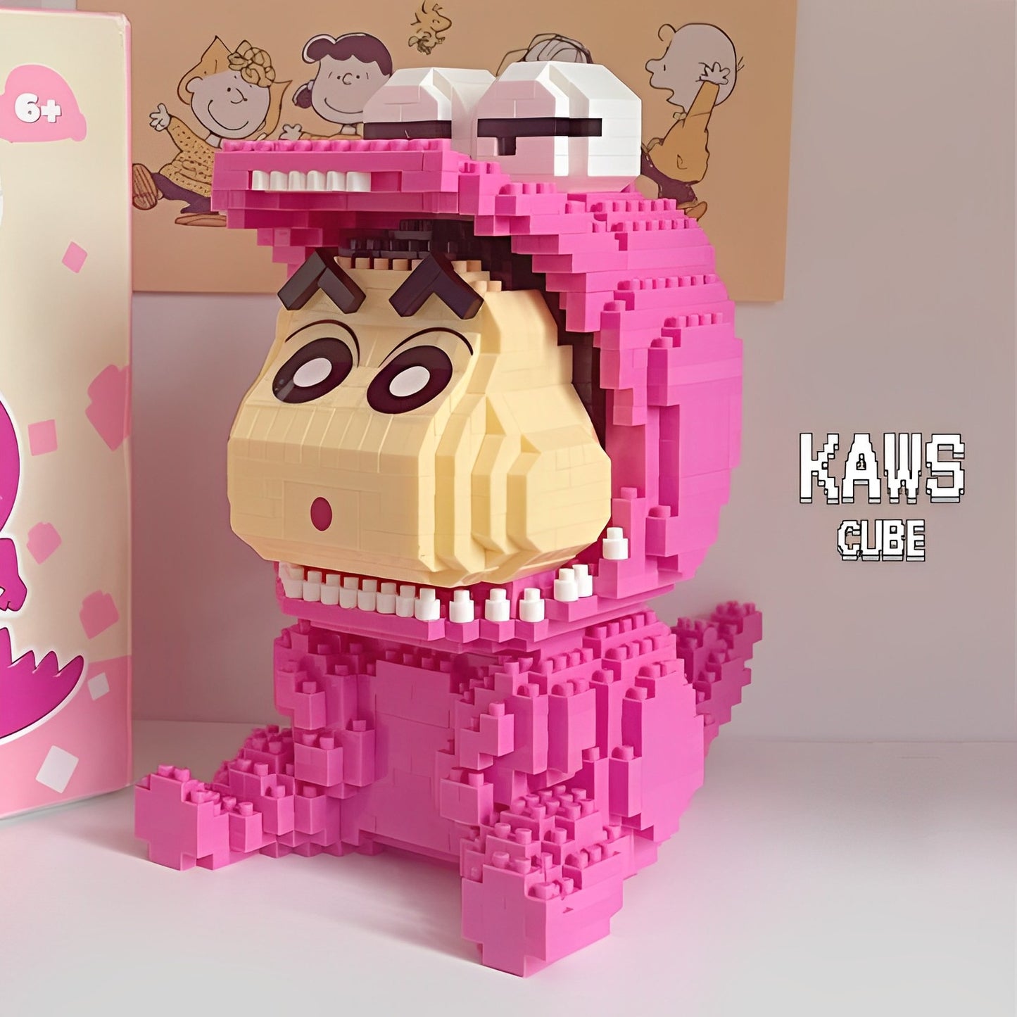 ブロック  クレヨンしんちゃん：Nanoblock  Pink Dinosaur「144mm」0318-2-2