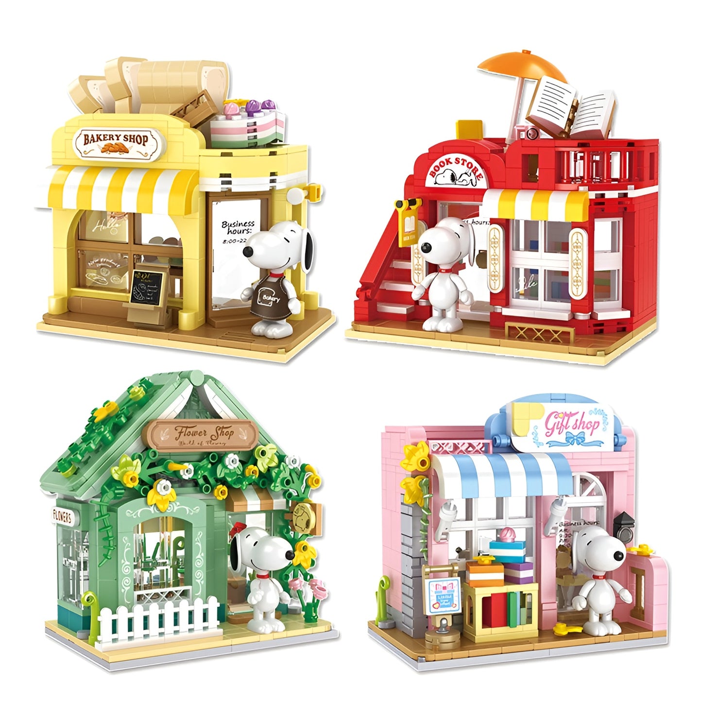 ブロック SNOOPY：Nanoblock Flower Shop 【135mm】1008-1-1