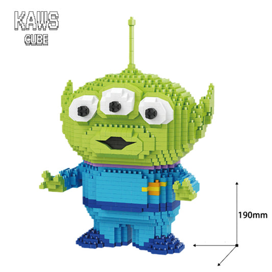 Toy Story ブロック：Three-eyed alien  Nanoblock【190mm】 0606-1-1