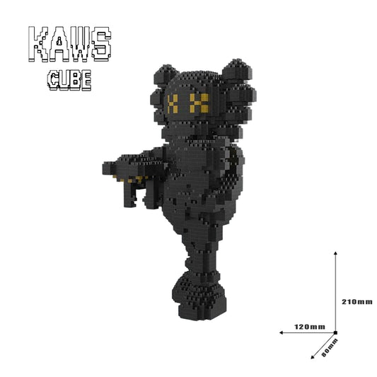 カウズ  KAWS Companion BLACK： Nanoblock  ナノブロック「210mm」251225-9