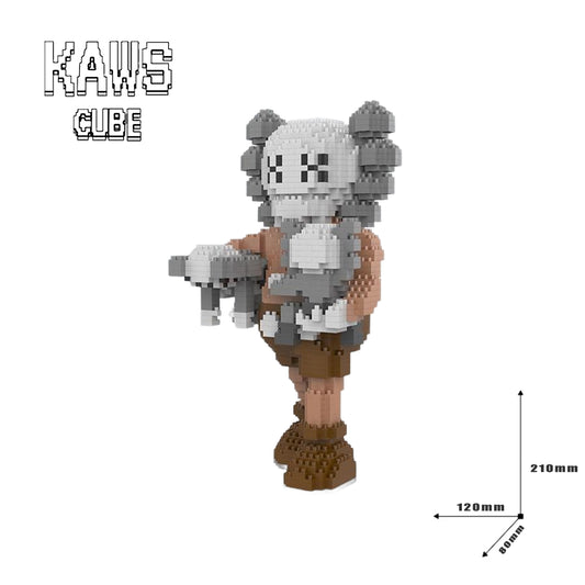 カウズ  KAWS Companion BROWN： Nanoblock  ナノブロック「210mm」251225-7
