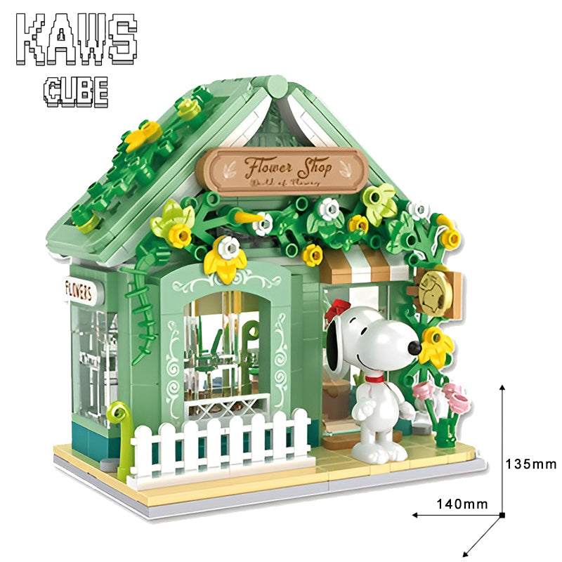 ブロック SNOOPY：Nanoblock Flower Shop 【135mm】1008-1-1