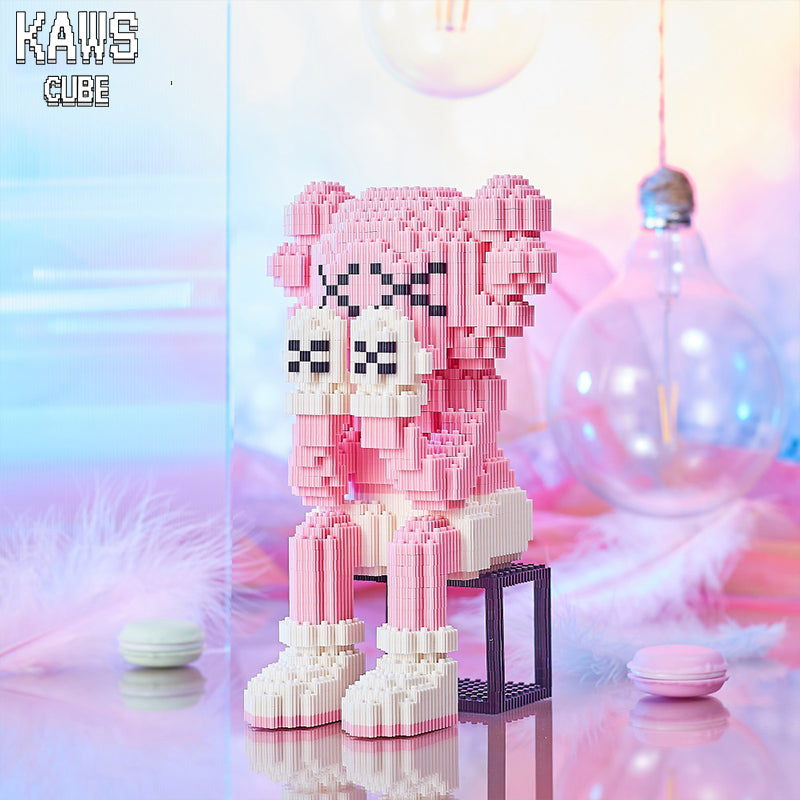 カウズ KAWS Passing Through :  Nanoblock ピンク  ナノブロック「287mm」0912-1