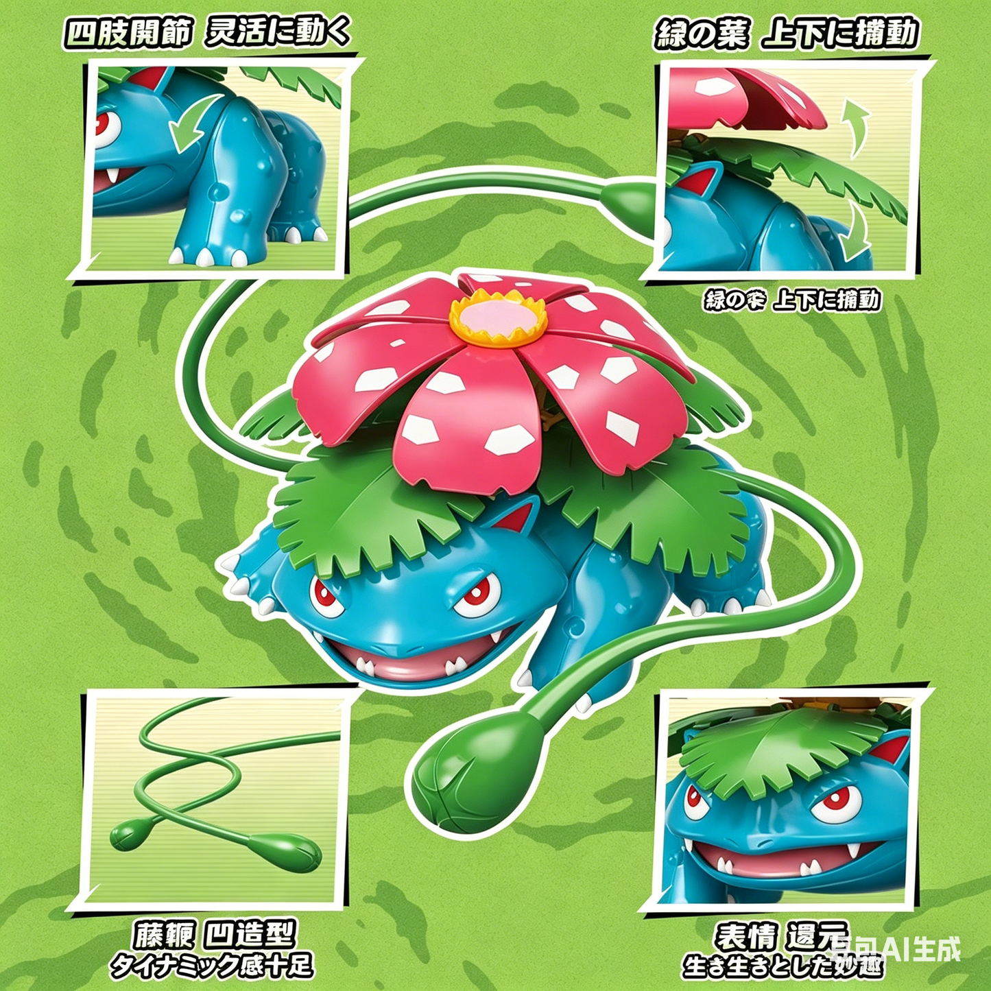 Pokémonブロック：フシギダネ 進化ラインセット「100mm」260403-21