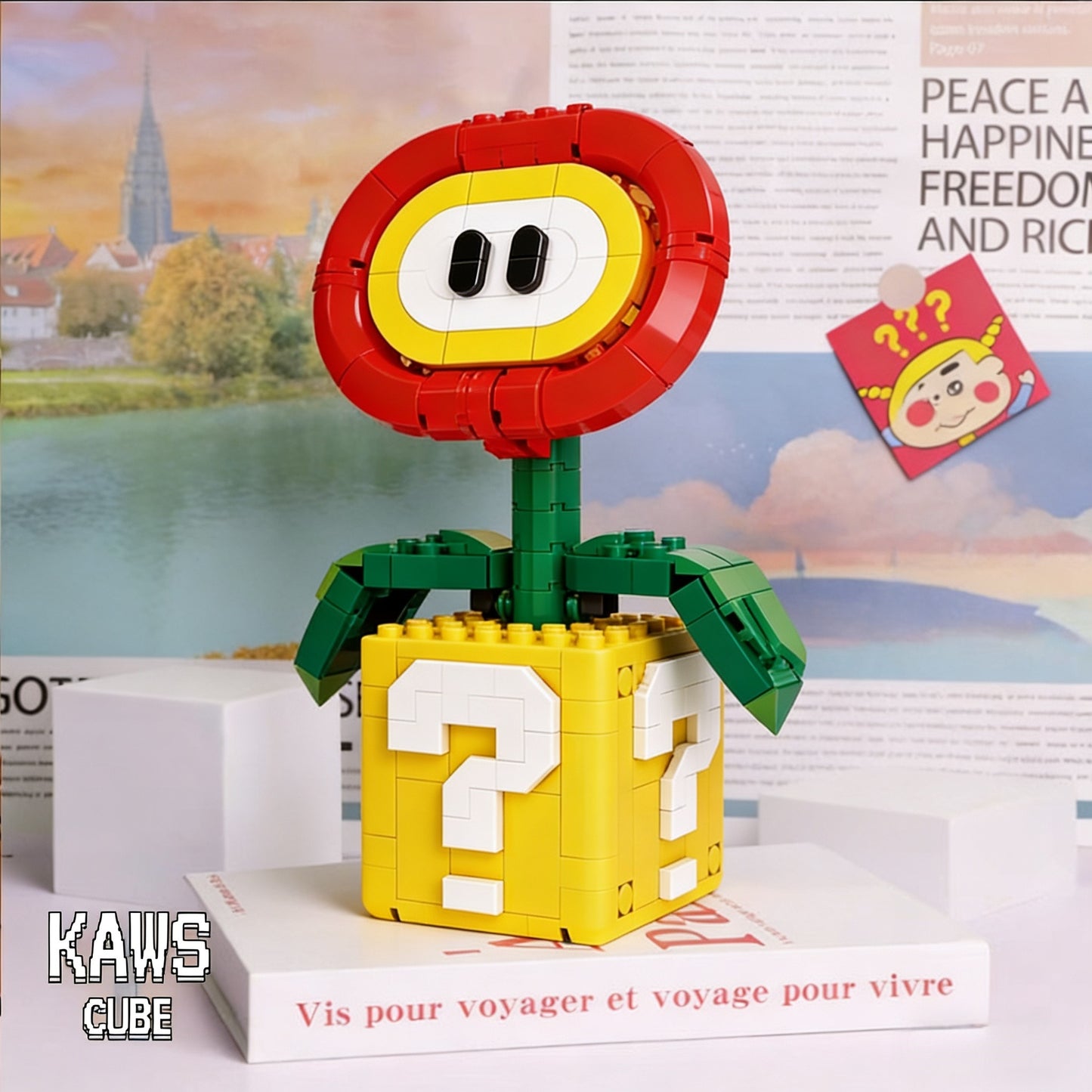 Marioブロック：ファイアフラワー「150mm」251204-1