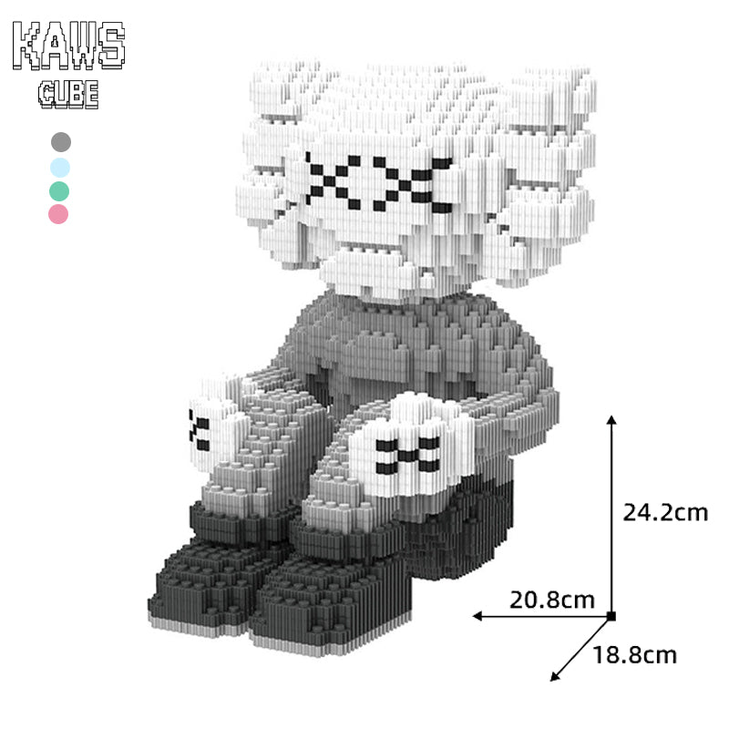 カウズ  KAWS HOLIDAY II : Nanoblock  グレー  ナノブロック「242mm」0912-04