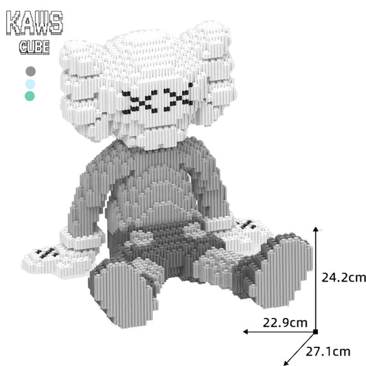 カウズ KAWS HOLIDAY III ：Nanoblock  グレー  ナノブロック「242mm」0912-03