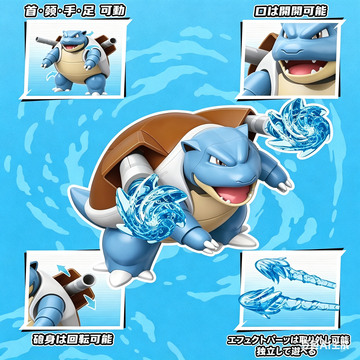 Pokémonブロック：ゼニガメ 進化ラインセット「124mm」260403-18