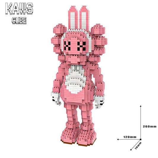 カウズ  KAWS Companion PINK： Nanoblock  ナノブロック「220mm」251225-6
