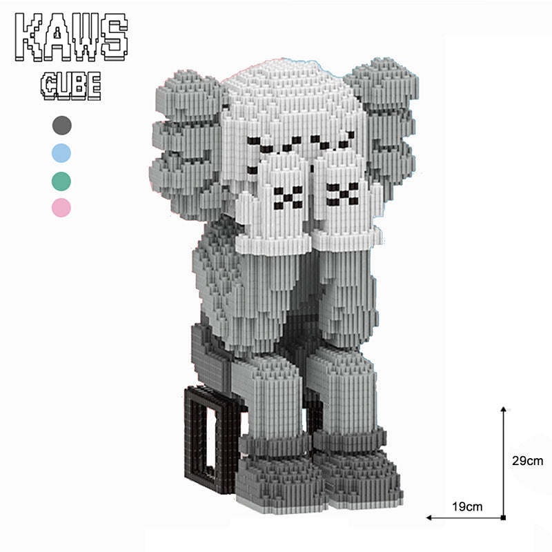 カウズ KAWS Passing Through ：Nanoblock グレー ナノブロック「287mm」0904-5