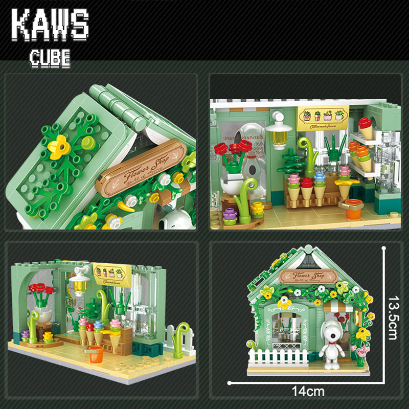 ブロック SNOOPY：Nanoblock Flower Shop 【135mm】1008-1-1