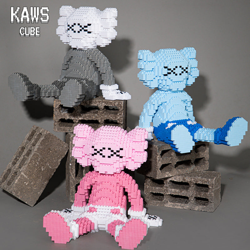 【日本未発売】新品未使用 ナノブロック互換 カウズ　KAWS 7体セット カウズ KAWS Holiday Japan グレー ナノブロック互換性ブロック